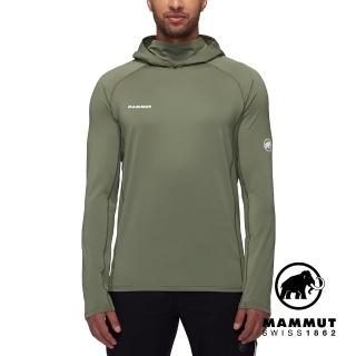 【Mammut 長毛象官方直營】Selun FL Sun Hoody Men 機能套頭連帽上衣 沼澤綠 男款 #1016-01420