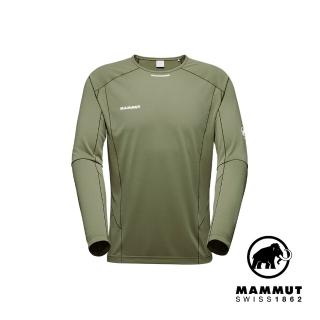 【Mammut 長毛象官方直營】Aenergy FL Longsleeve Men 輕量抗菌長袖排汗衣 沼澤綠 男款 #1016-01370