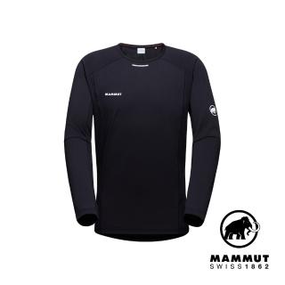 【Mammut 長毛象官方直營】Aenergy FL Longsleeve Men 輕量抗菌長袖排汗衣 黑色 男款 #1016-01370