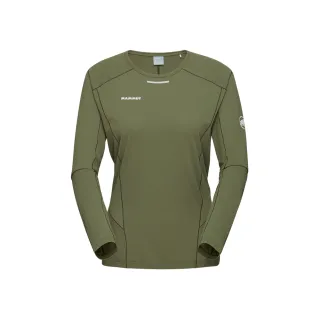 【Mammut 長毛象】Aenergy FL Longsleeve Women 輕量抗菌長袖排汗衣 沼澤綠 女款 #1016-01380