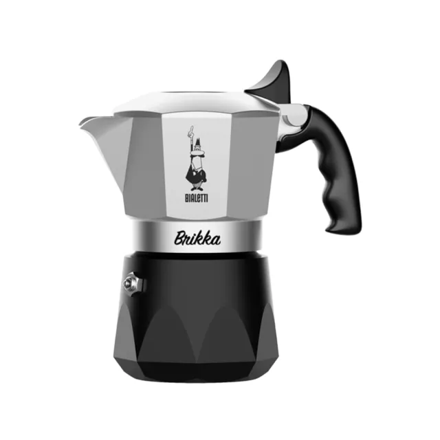 【Bialetti 比亞樂堤】Brikka 厚實加壓摩卡壺 2人份  咖啡壺(平輸品)