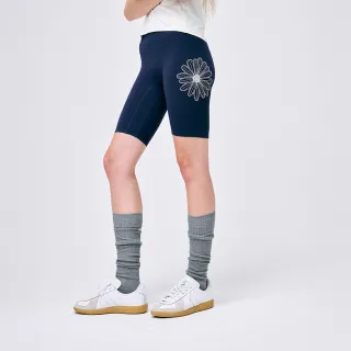 【MARDI MERCREDI】束身短褲 海軍藍色 經典小雛菊 白花 ULTIMATE COMFORT BIKER LEGGINGS THEFLOWER