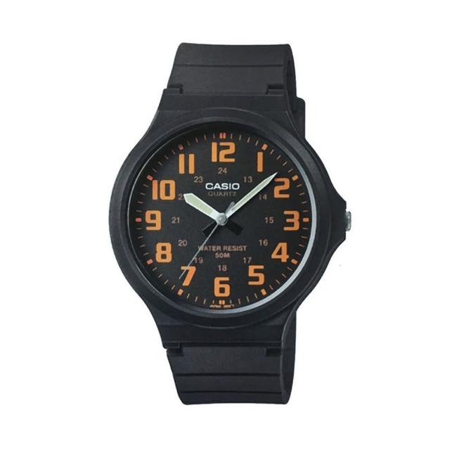 【CASIO 卡西歐】MW-240-4B 極簡色彩大錶面指針錶(學生考試必備 錶徑約4.36公分)