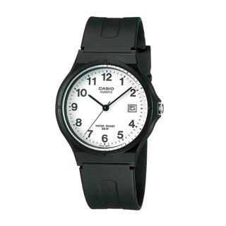 【CASIO 卡西歐】MW-59-7B 輕巧靜音 日期顯示指標錶(學生考試必備 錶徑約3.6公分)