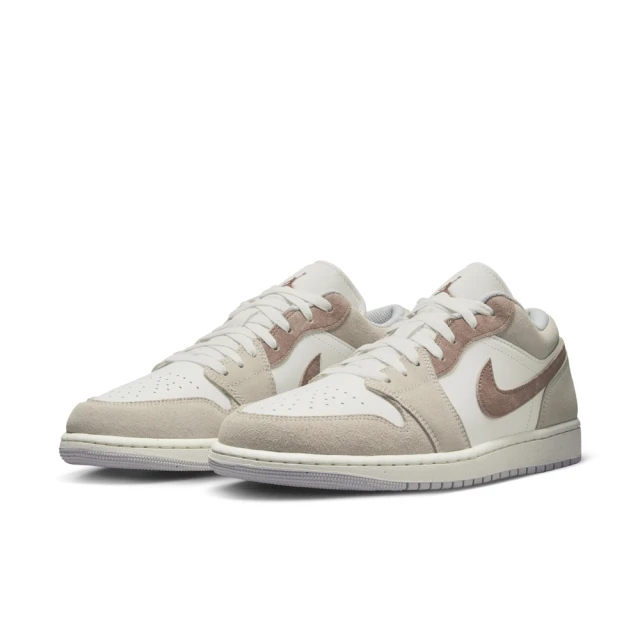 NIKE 耐吉 運動鞋 休閒鞋 男鞋 AIR JORDAN 1 LOW SE 米白棕 奶茶 低筒 AJ1 麂皮 氣墊 喬丹(HF1567200)