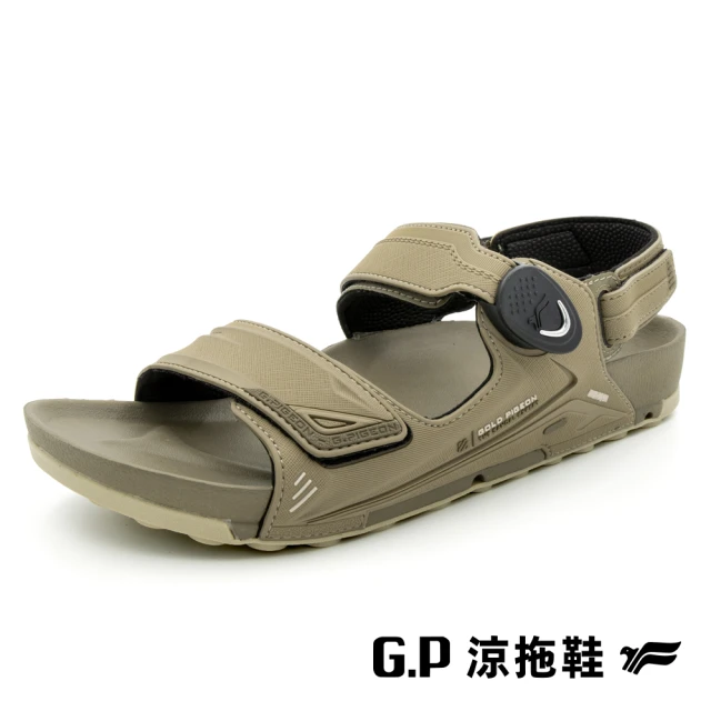 G.P 男款ODS章魚排水磁扣兩用涼拖鞋G9561M-棕軍色(SIZE:39-44 共二色)