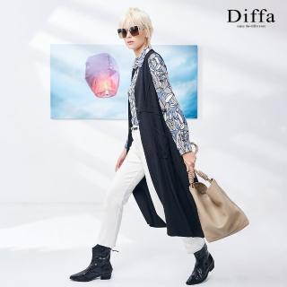 【Diffa】時尚長版背心式外套-女