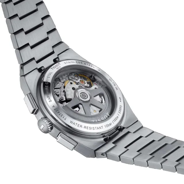 【TISSOT 天梭】PRX系列 熊貓計時機械腕錶-42mm(T1374271101100)父親節 送禮自用首選