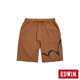 【EDWIN】男裝 吸濕排汗涼感休閒短褲(咖啡色)