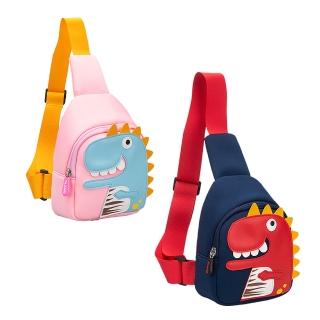 【ChingChing 親親】恐龍mini兒童斜揹包(NA-2010 粉紅、藍色 兒童揹包 幼兒揹包)