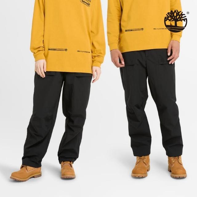 【Timberland 官方旗艦】中性黑色休閒寬褲(A6X1J001)