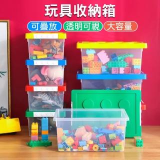 【居然好日子】玩具收納箱 收納箱 透明收納盒 積木收納盒 玩具收納盒 樂高收納盒 AAA7008(大號整理箱)