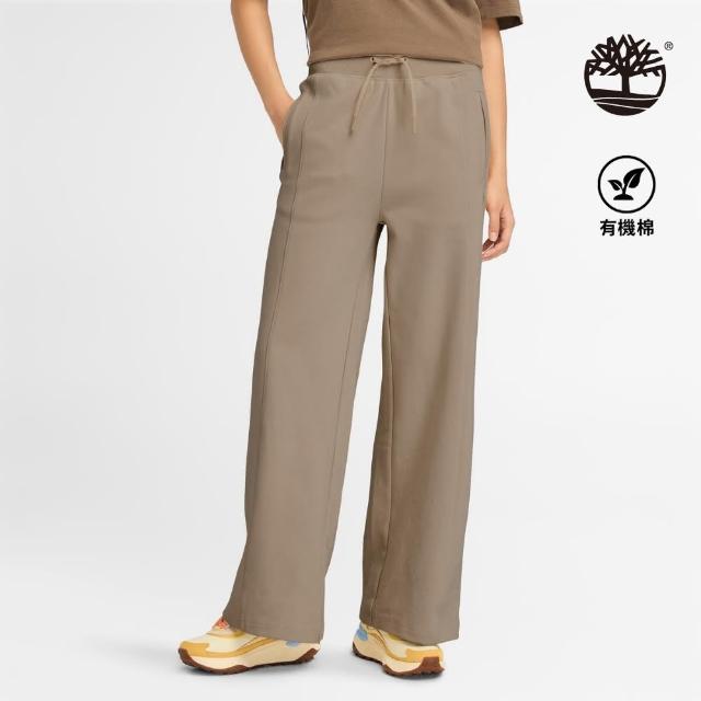 【Timberland 官方旗艦】女款咖啡色休閒寬褲(A5ZCQBK0)