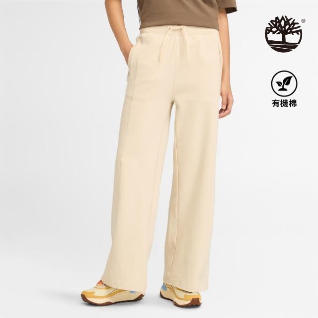 【Timberland 官方旗艦】女款象牙色休閒寬褲(A5ZCQEFL)