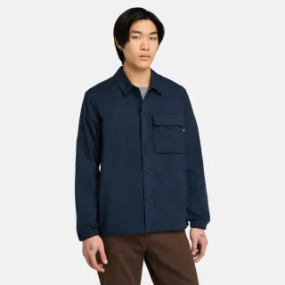 【Timberland 官方旗艦】男款深寶石藍CORDURA R耐磨長袖襯衫(A5M46433)