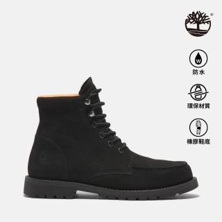 【Timberland】男款黑色防水中筒靴(A41M7W05)