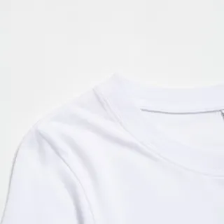 【EDWIN】女裝 秀氣小印花薄長袖T恤(白色)