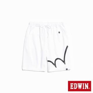 【EDWIN】男裝 吸濕排汗涼感休閒短褲(白色)