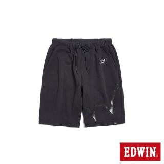 【EDWIN】男裝 吸濕排汗涼感休閒短褲(黑色)