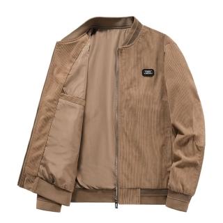 【巴黎精品】現貨+預購 工裝外套休閒夾克(燈芯絨立領純色寬鬆男夾克4色a1hg47)