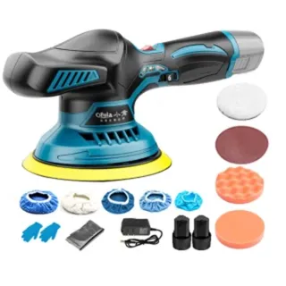 【Ogula 小倉】拋光機 打蠟機 DA機（兩電+豪華配件）(六檔調速/電量顯示/輕量設計/高速快充)