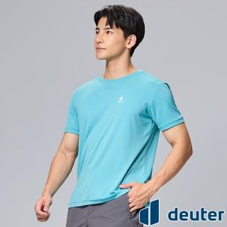 【deuter】男款吸濕排汗輕薄短袖T恤(DE-T2401M藍綠/抗UV防曬/透氣快乾/戶外健行/日常休閒*)