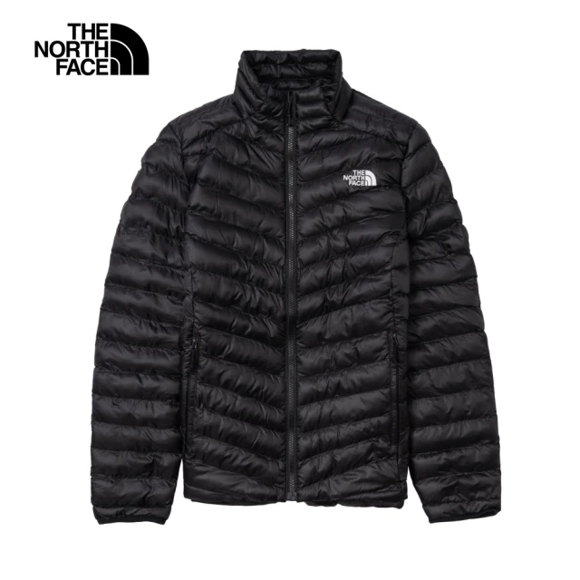 The North Face 北面女款黑色防潑水舒適可打包立領鋪棉外套｜8AYEKT0