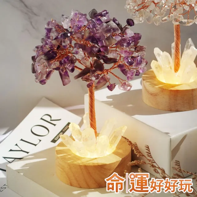 【命運好好玩】湯鎮瑋-名利貴人紫晶樹燈