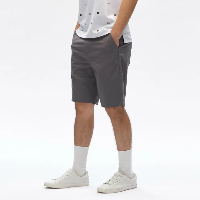 【NAUTICA】男裝 百搭彈性素面短褲(灰色)