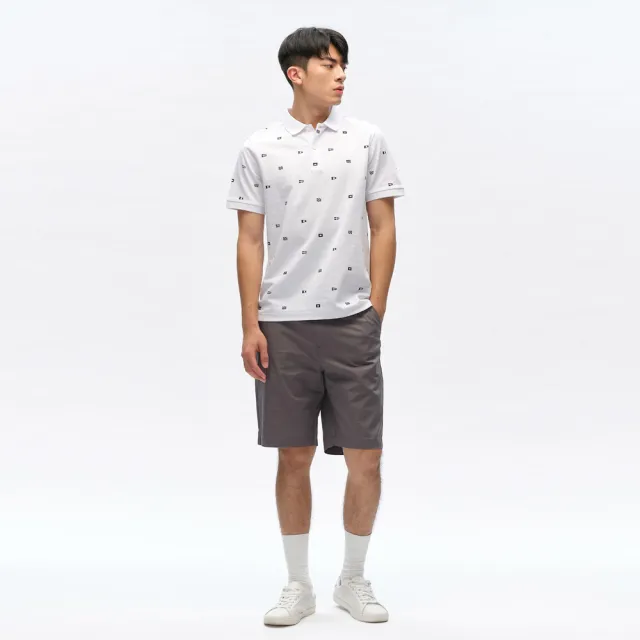 【NAUTICA】男裝 百搭彈性素面短褲(灰色)