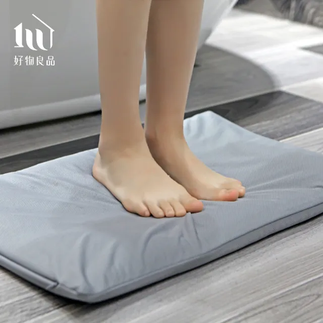 【好物良品】51x32cm_2代升級版_原生硅藻土極吸水軟地墊(珪藻土瞬吸腳踏墊 廁所門墊)