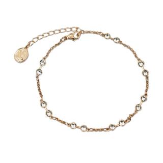 【SWAROVSKI 施華洛世奇】Remix 璀璨圓形白水晶玫瑰金手鍊手環