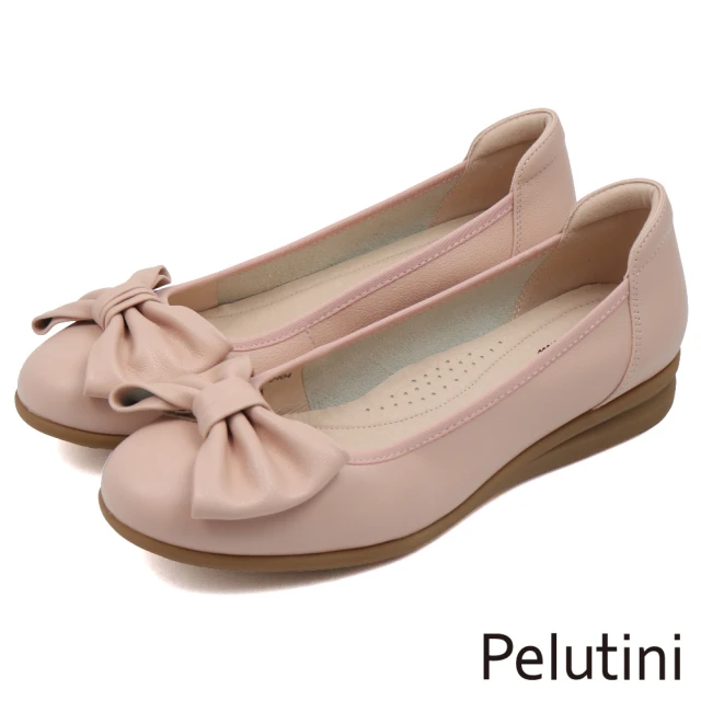 Pelutini 氣質蝴蝶結造型平底娃娃鞋 粉色(441108W-LPIN)