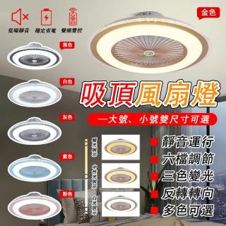 【LADUTA 拉布塔】家用吸頂風扇燈 隱形吊扇燈 現代簡約壁掛風扇(led吸頂燈房間燈 靜音dc循環扇 省電電風扇)