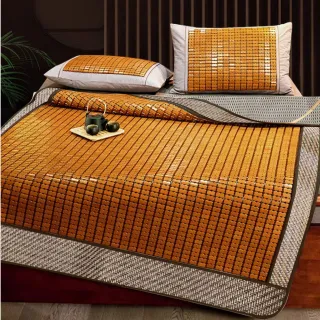 【DeKo岱珂】月牙泉碳化麻將竹蓆-雙人加大6*6.2尺 速達(床墊/學生床蓆/藤蓆/涼蓆)