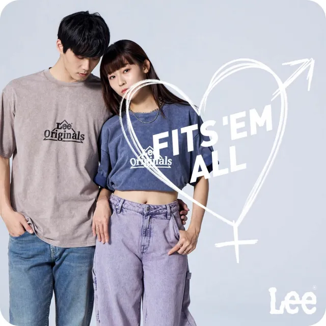 【Lee】中性 短袖T恤 / 復古水洗 胸前三角LOGO 共2色 男女共版(LB402065172 / LB402065185)