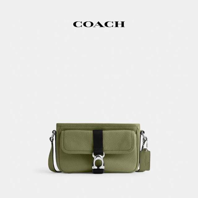 COACH 聚酯纖維經典Logo羽絨背心-棕黃色 經典標誌(