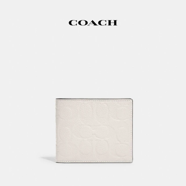 COACH 經典Logo條紋圖案拉鍊手手腕包-IM/棕黃色/