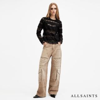 【ALLSAINTS】TIFF 蕾絲透膚條紋造型上衣 W030PB(常規版型)