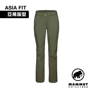 【Mammut 長毛象官方直營】Runbold Winter SO Pants AF W 冬季防潑水健行長褲 深沼澤綠 女款 #1021-01410