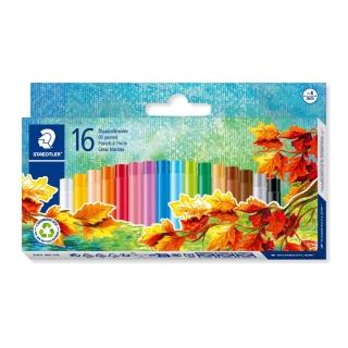 【STAEDTLER 施德樓】施德樓 快樂學園 安全粉蠟筆16色組 MS241NC16
