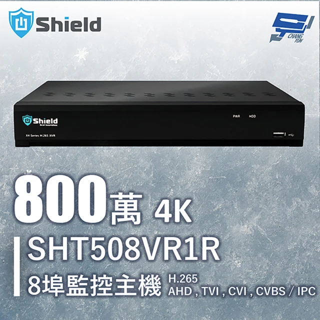 CHANG YUN 昌運 神盾 SHT508VR1R 4K 800萬 8埠監控主機 H.265 AHD TVI CVI CVBS IPC