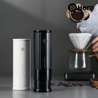 【zeroHero】小銳mini攜帶式電動磨豆機-黑色(攜帶式/伸縮粉倉/精密調節刻度/雙軸承設計/六星不鏽鋼磨芯)