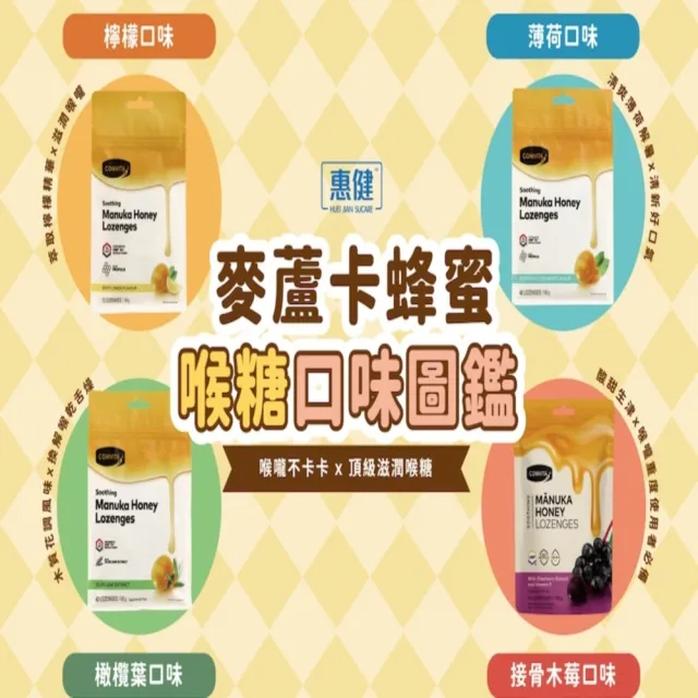 【Comvita 康維他】麥蘆卡蜂蜜潤喉糖薄荷口味(500公克經濟包)