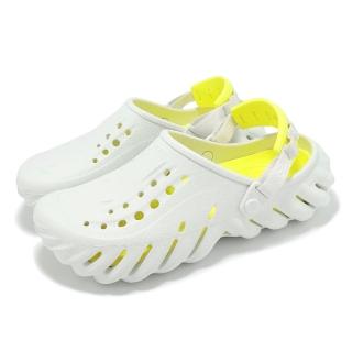 【Crocs】洞洞鞋 Echo Clog 男女鞋 月光灰 波波克駱格 涼拖鞋 休閒鞋(2079371NK)