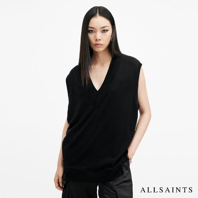 【ALLSAINTS】BERN V領羊毛針織背心 W036KB(常規版型)