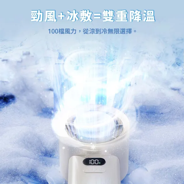 【UNIFUN】100檔冰敷高速手持風扇(製冷風扇 手持扇 冰敷扇 風扇 降溫 冷敷扇 USB風扇 冰鎮扇)