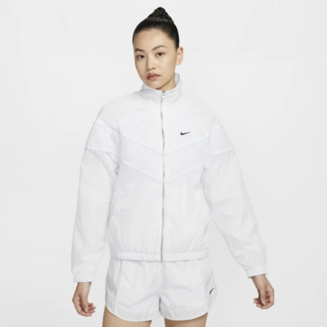 NIKE 耐吉 外套 女款 運動外套 風衣外套 寬鬆 防曬 白 FV6305-100(3S3945)