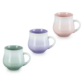 【Le Creuset】瓷器輕荷漫舞系列馬克杯320ml(湖水綠/淡粉紫/貝殼粉 3色選1)