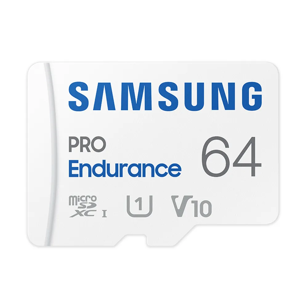 【SAMSUNG 三星】PRO Endurance microSDXC U1 V10 64GB 高耐用記憶卡 公司貨(寶寶/寵物/監控/行車紀錄器)